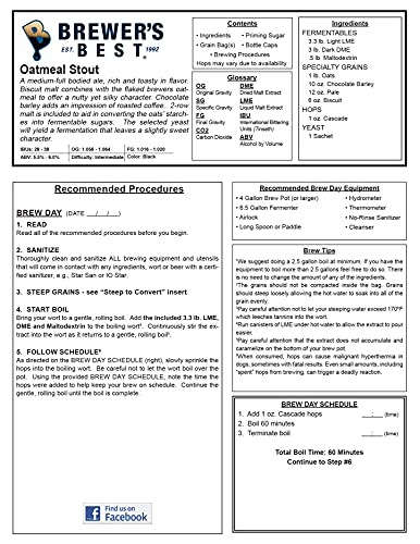 Oatmeal Stout Home Brewing Ingredient Kit