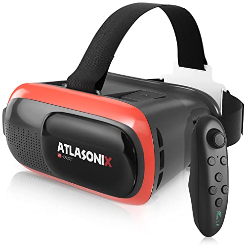 Phone-Compatible VR Headset with Controller for Gaming