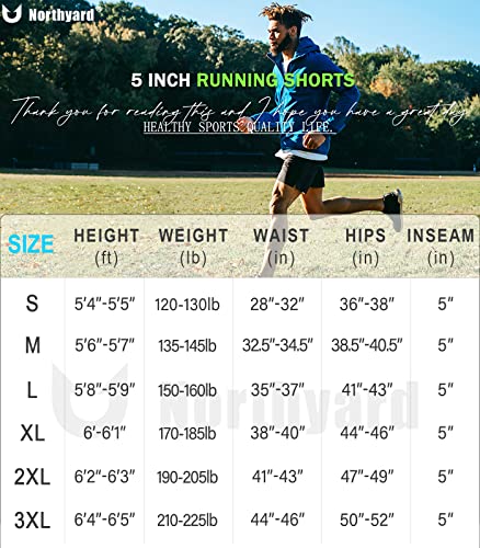 NORTHYARD Men's Quick-Dry Athletic Running Shorts