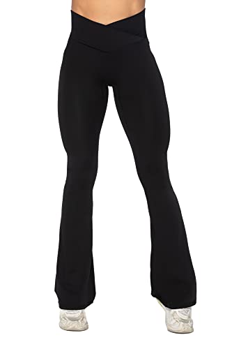 High-Waisted Crossover Tummy Control Yoga Pants