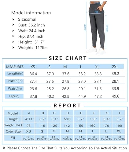 Women's Tapered Joggers with Pockets for Workouts