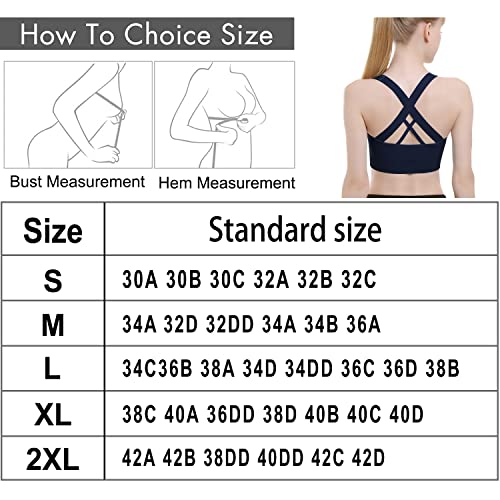 Padded High Impact Seamless Sports Bra for Women