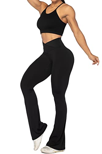 High-Waisted Crossover Tummy Control Yoga Pants