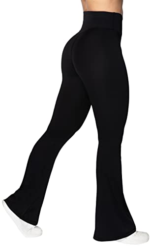 High-Waisted Tummy Control Flare Leggings for Women