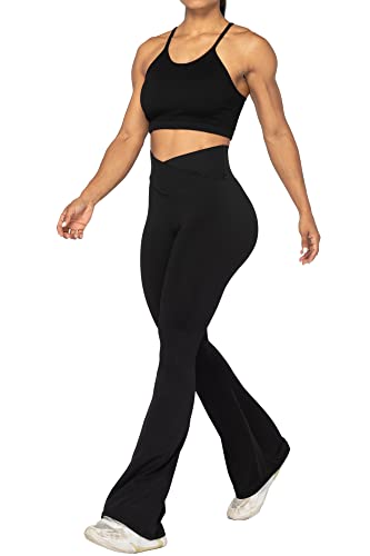 High-Waisted Crossover Tummy Control Yoga Pants