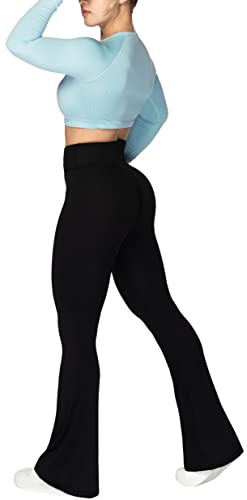 High-Waisted Tummy Control Flare Leggings for Women