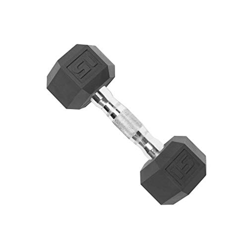 15 LB Coated Hex Dumbbell for Weight Loss