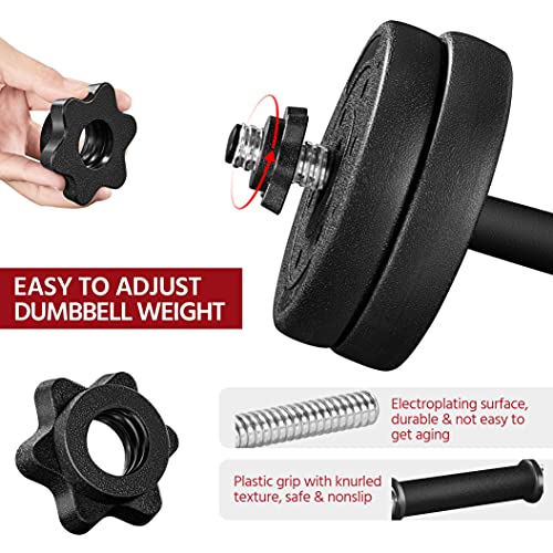 Adjustable 44 LB Dumbbell Set for Home Fitness