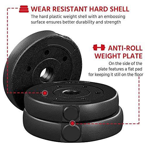 Adjustable 44 LB Dumbbell Set for Home Fitness