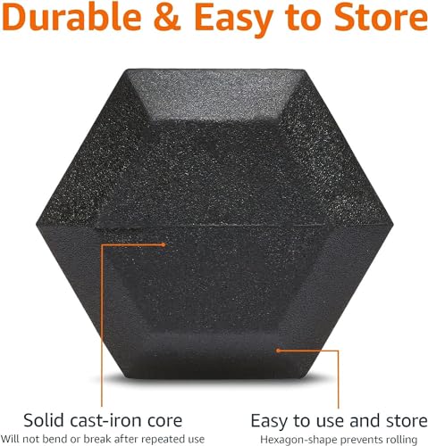15 lb Rubber Hex Dumbbell Hand Weight