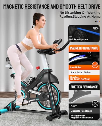 Adjustable Resistance Indoor Exercise Bike with LCD