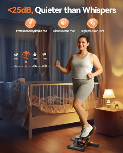 Niceday Mini Stepper with Resistance Bands and Monitor