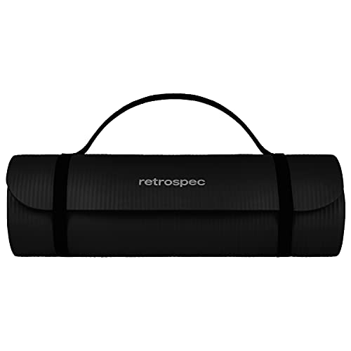 Non-Slip 1" Thick Yoga Mat with Strap