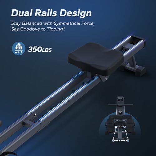 Merach Magnetic Rowing Machine with LCD Monitor