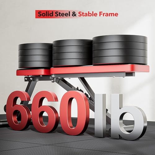 NICEPEOPLE Adjustable Weight Bench for Home Gym