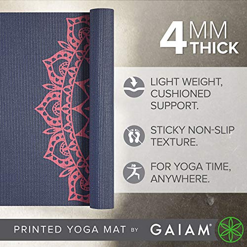 Gaiam Non-Slip Pink Yoga Mat for All Workouts