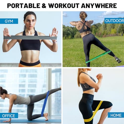 Multicolor Resistance Loop Bands for Fitness