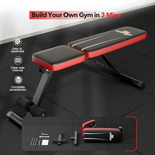 NICEPEOPLE Adjustable Weight Bench for Home Gym