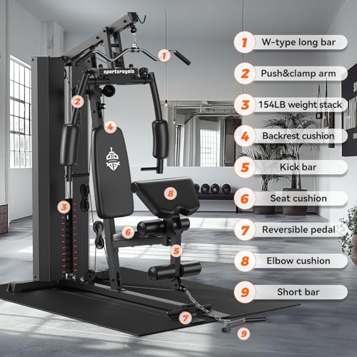 Sportsroyals Multifunctional Home Gym Equipment Station