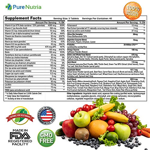Whole Food Multivitamin with Probiotics for Adults