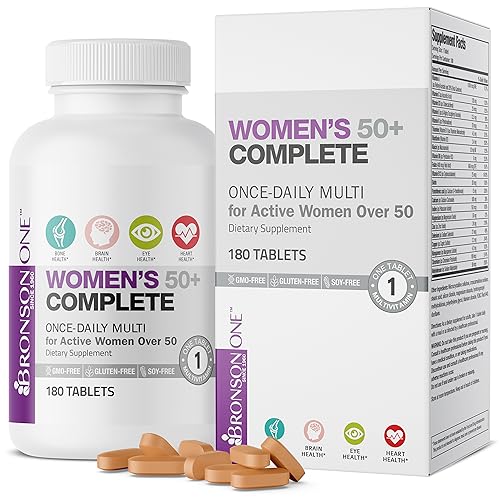 Bronson ONE Daily Women's 50+ Multivitamin, 180 Tablets