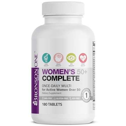 Bronson ONE Daily Women's 50+ Multivitamin, 180 Tablets