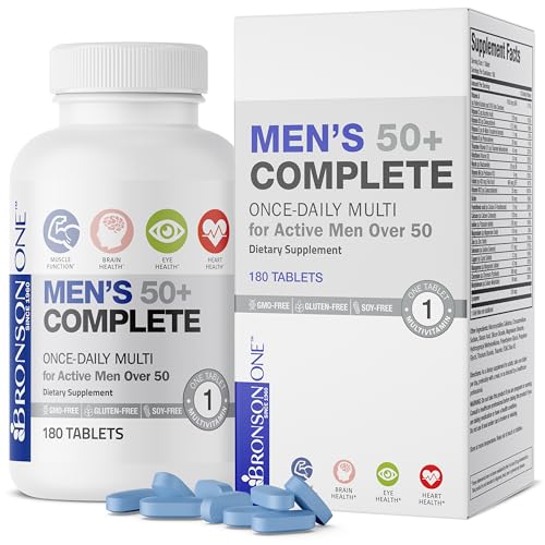 Bronson ONE Daily Men's Multivitamin 50+, 180 Tablets