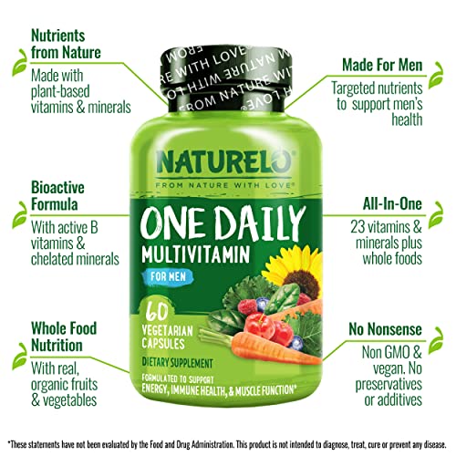 NATURELO Multivitamin for Men's Energy & Health