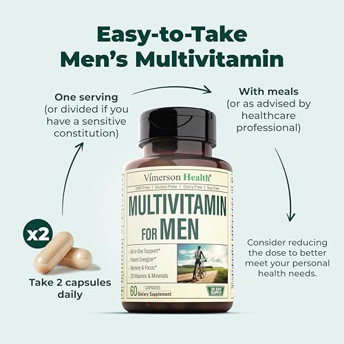 Daily Men's Multivitamins for Energy and Focus