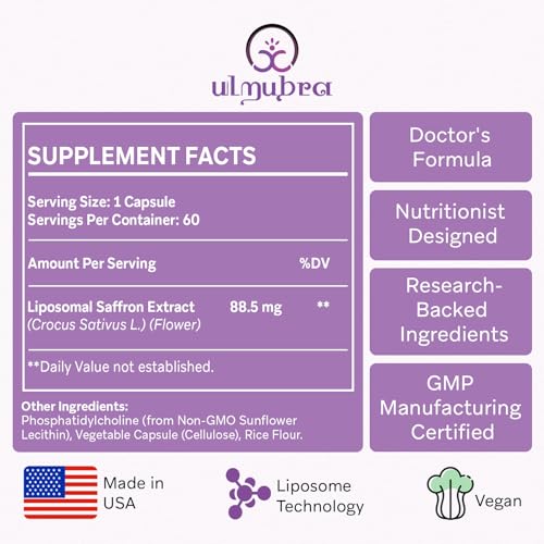 Liposomal Saffron Extract for Mood and Energy