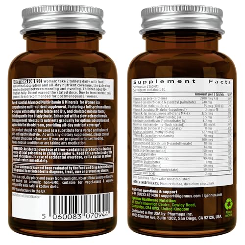 Methylated Vegan Women's Multivitamin with Iron
