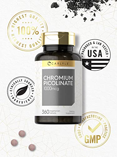 Carlyle Chromium Picolinate 1000mcg – 360 Tablets