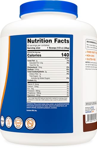 Nutricost 5LB Milk Chocolate Whey Protein Isolate
