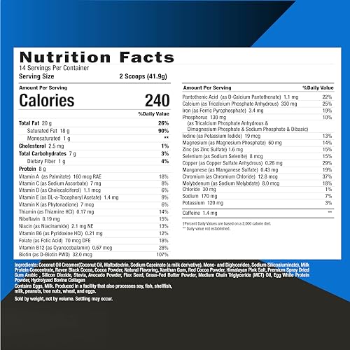 Chocolate Keto Meal Shake - MCTs & Protein