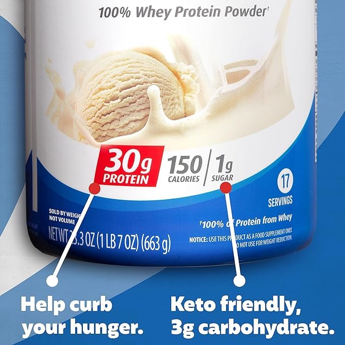 Vanilla Protein Powder - 30g Protein, Keto Friendly