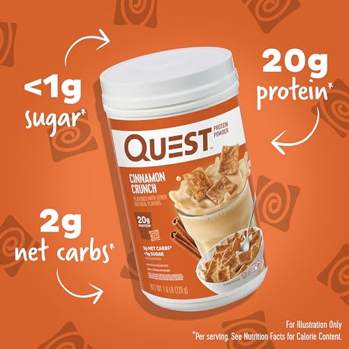 Quest Cinnamon Crunch Protein Powder - Low Carb Boost