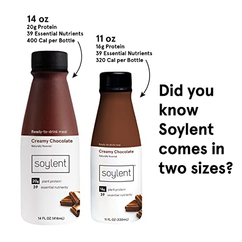 Soylent Vegan Chocolate Meal Replacement Shakes - 12 Pack