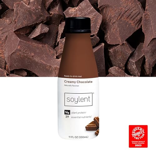 Soylent Vegan Chocolate Meal Replacement Shakes - 12 Pack