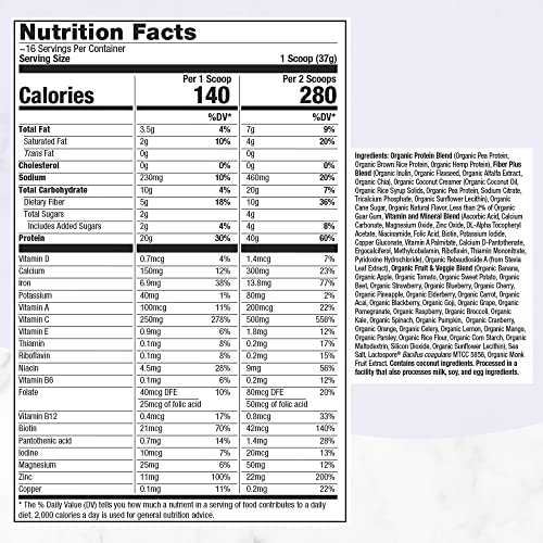 Organic Meal Replacement Shake - Vanilla Protein Powder