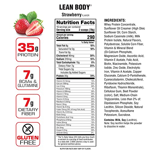 Strawberry Lean Body Hi-Protein Shake by Labrada