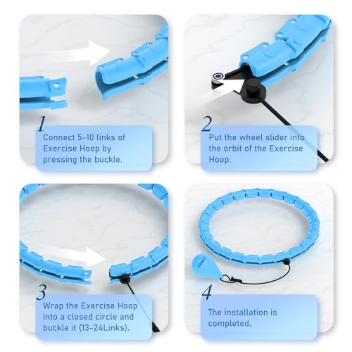 47" Weighted Hula Hoop for Weight Loss Exercise