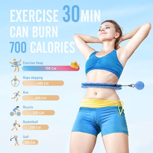 47" Weighted Hula Hoop for Weight Loss Exercise