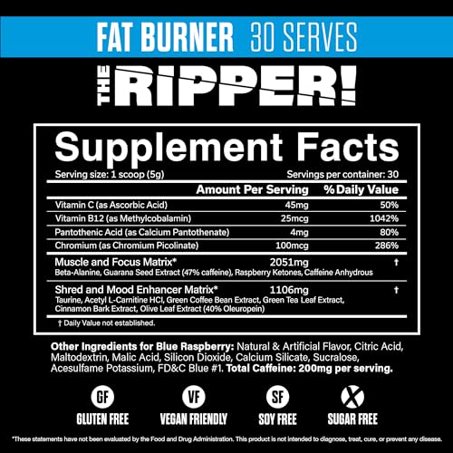 JNX Sports The Ripper Fat Burner - Blue Raspberry