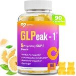 GLP Gummy | GLP-1 Supplement, GLP 1 Gummy with Akkermansia Probiotic, Berberine, Fiber Support GLP-1 Naturally, GLP-1 Probiotic Gummy for Women and Men, Zero-Sugar, Yuzu Flavor - 90 Gummies