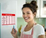 Diet Cheat Sheet Fridge Magnet Guide - 4 Pcs