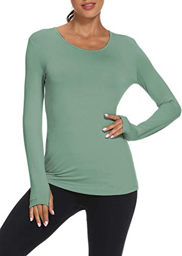 Mippo Women's Lightweight Long Sleeve Workout Shirt