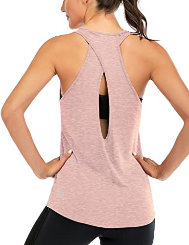 ICTIVE Women's Apricot Cross Back Racerback Tank