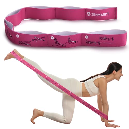 Pink Yoga Strap for Enhanced Flexibility & Stretching