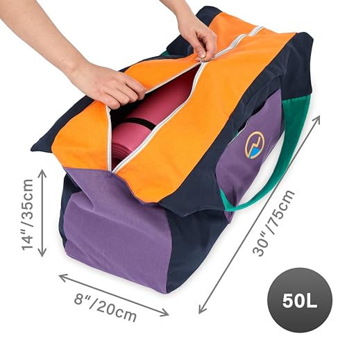 Spacious Yoga Mat Bag with Pockets & Zipper