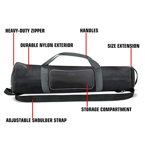 Premium Adjustable Yoga Mat Carrying Case - Black